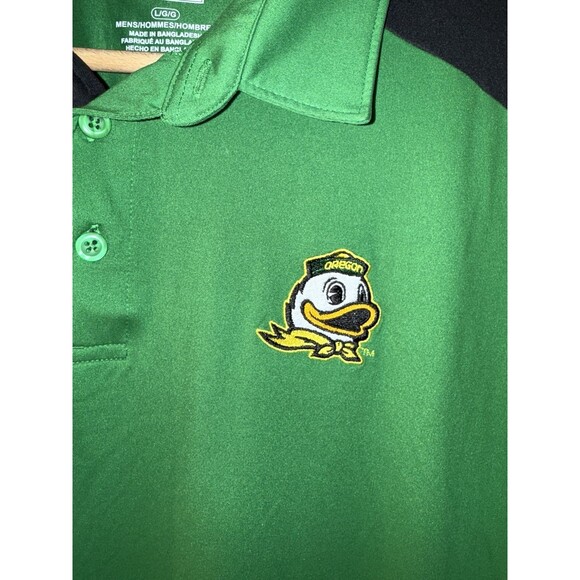 Box Seat Clothing Co Mens Oregon Ducks Polo, Size Large, Green/black - Picture 2 of 6